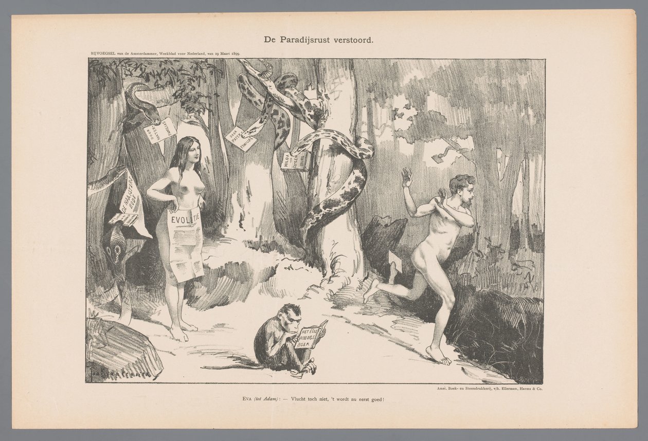 Il riposo nel Paradiso disturbato da Johan Braakensiek