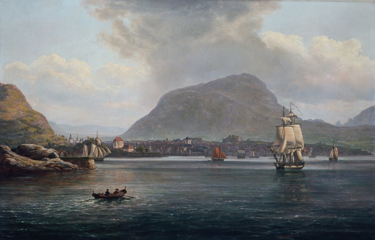 Baia di Bergen da Johan Christian Dahl