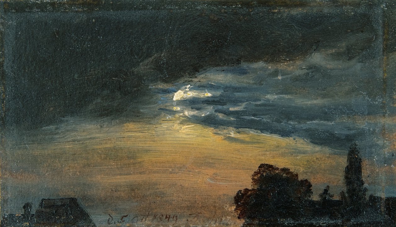 Nuvole al chiaro di luna da Johan Christian Dahl