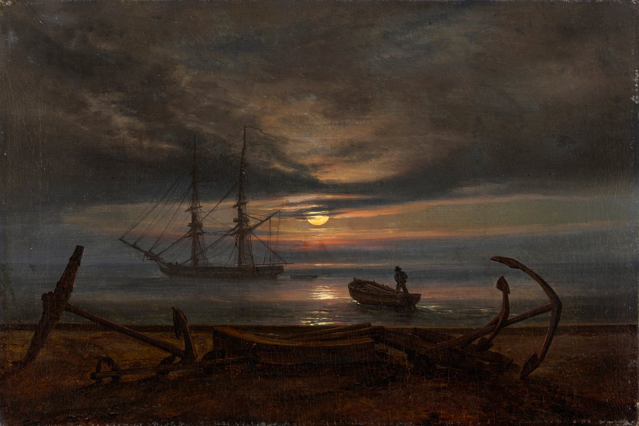 Costa danese al chiaro di luna da Johan Christian Dahl