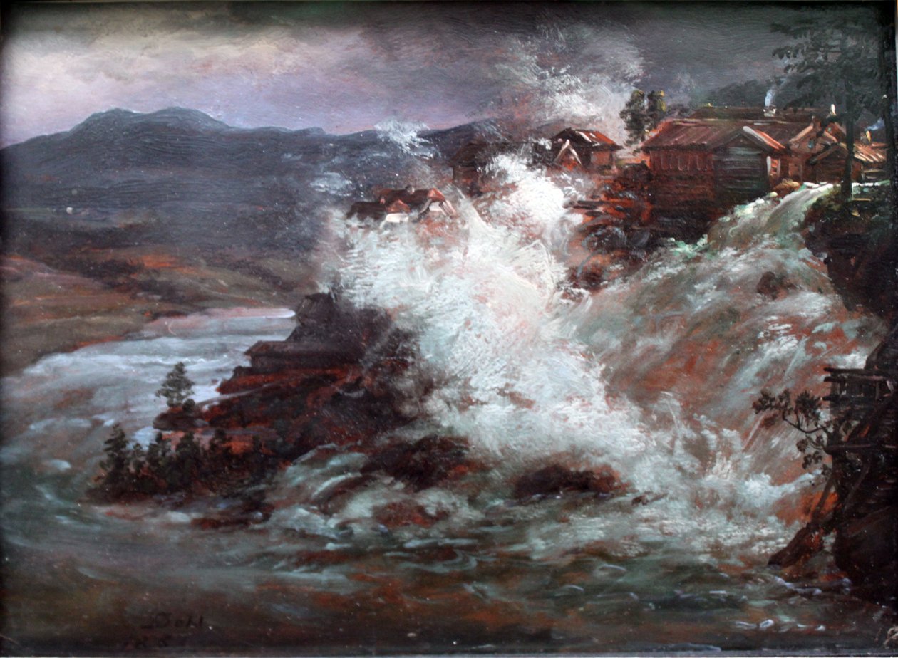 Tedesco: Cascata in Norvegia Cascata in Norvegia da Johan Christian Dahl