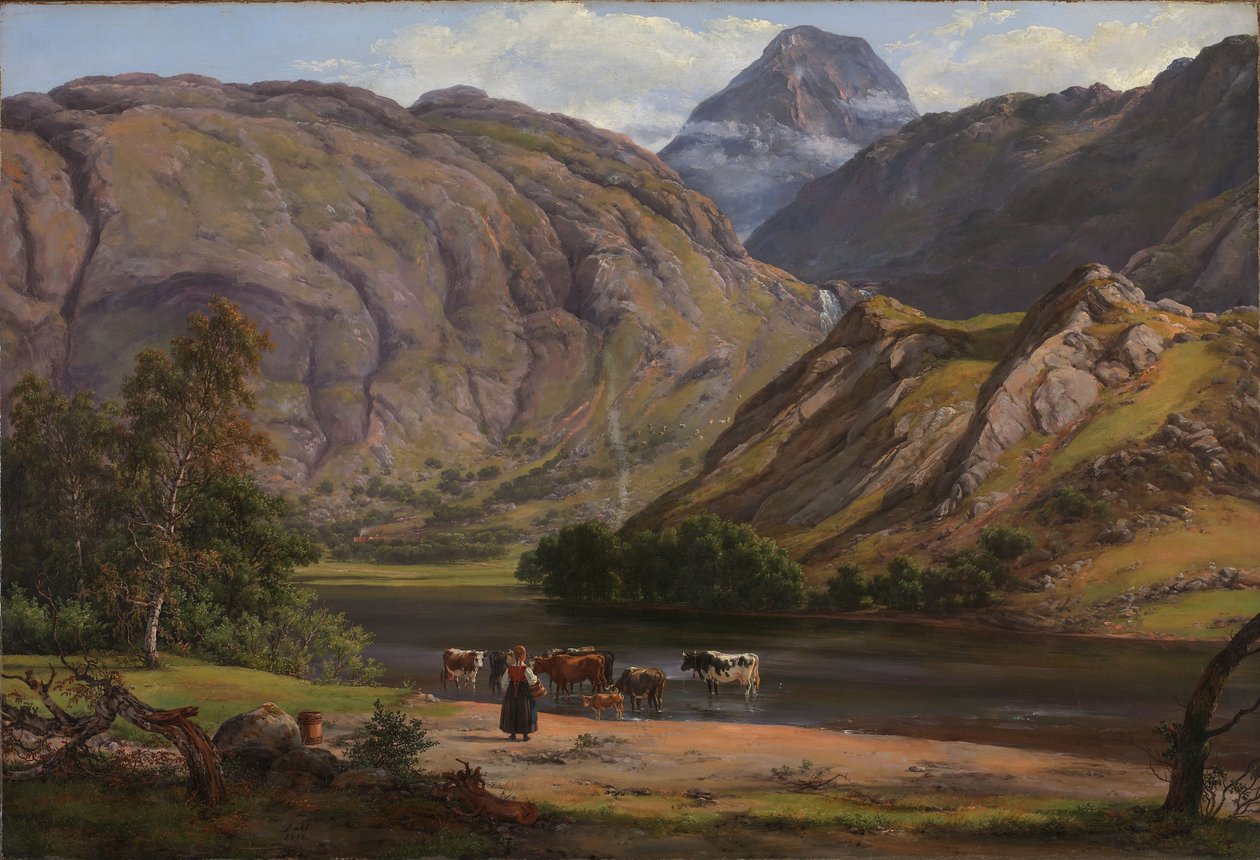 Isdalen a Svartediket presso Bergen da Johan Christian Dahl