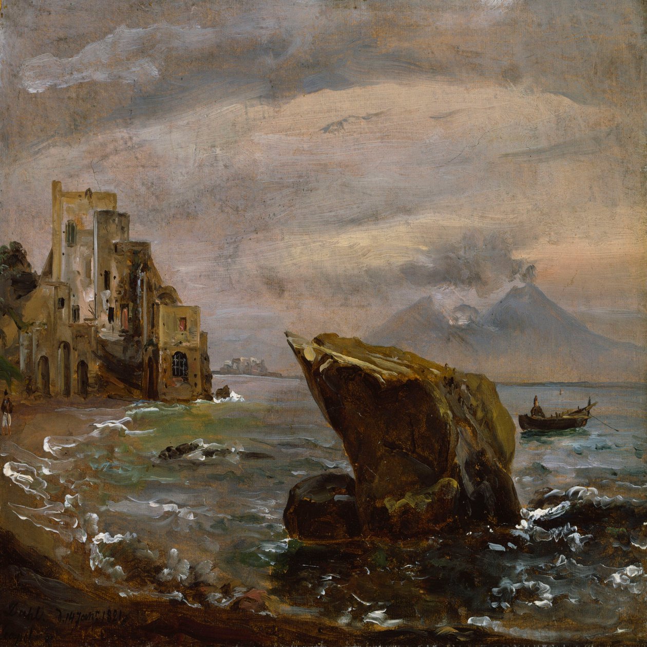 Paesaggio costiero presso Posillipo da Johan Christian Dahl