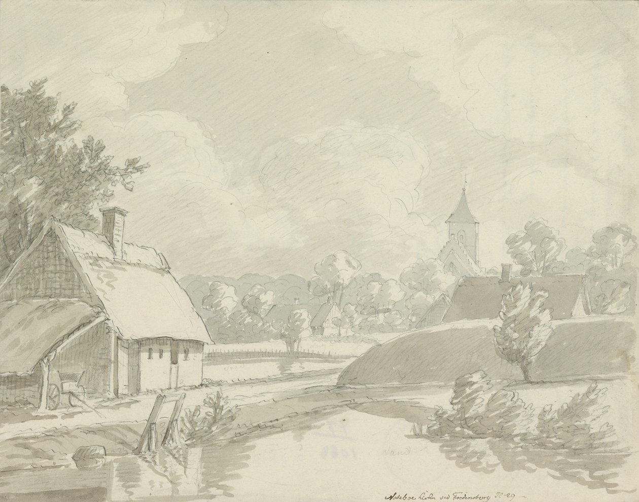 Chiesa di Nødebo presso Fredensborg da Johan Christian Dahl