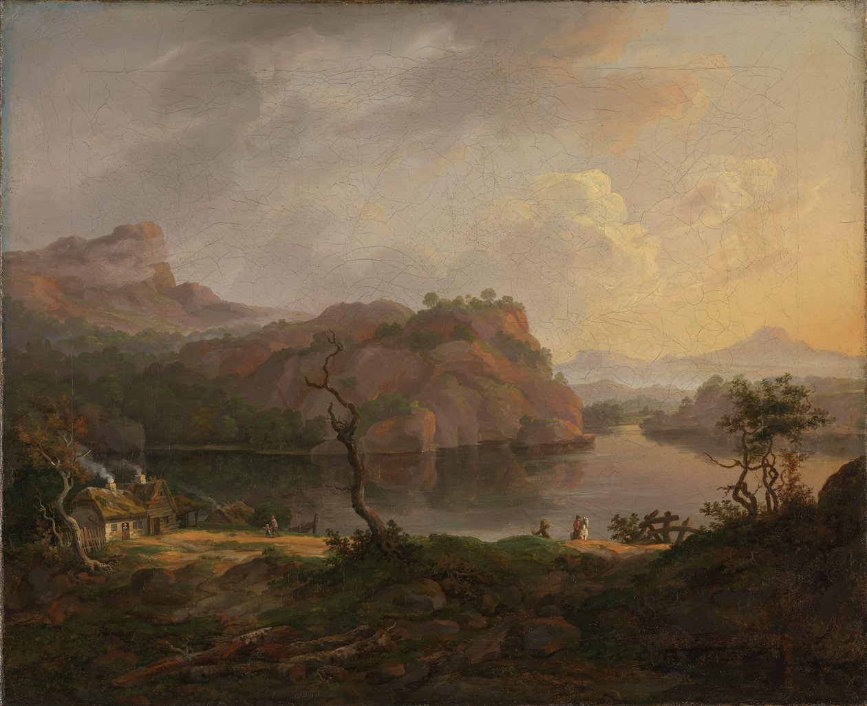 Paesaggio nordico con albero morto da Johan Christian Dahl