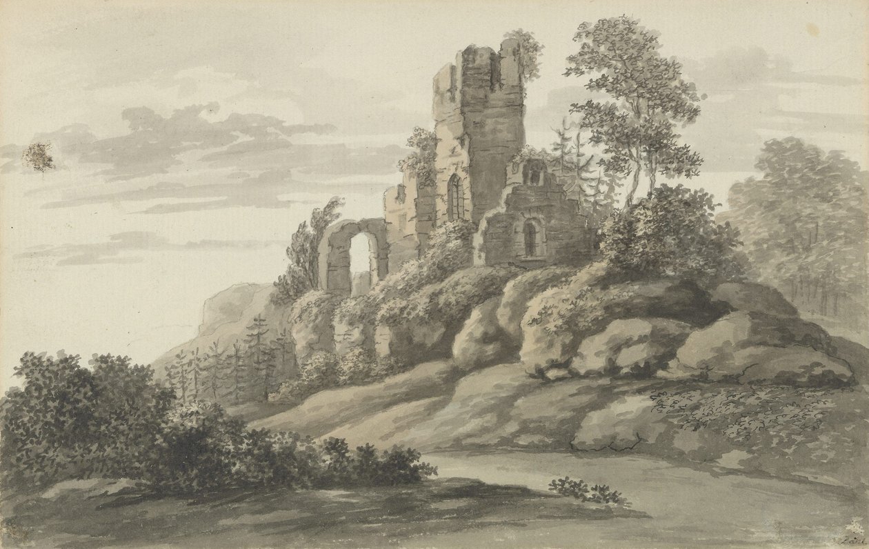 Le rovine del castello a Wehlen da Johan Christian Dahl