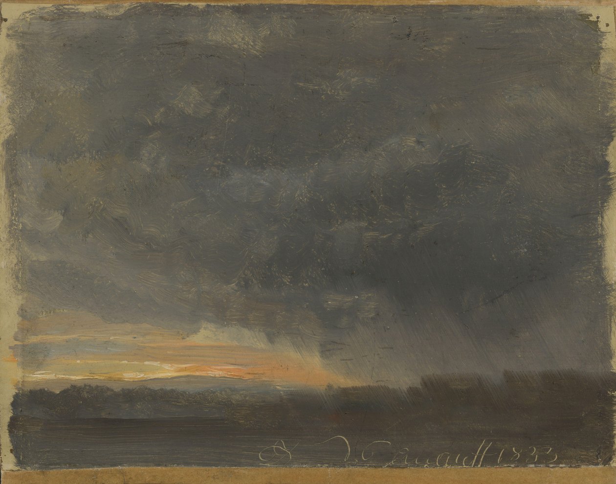 Nuvole temporalesche con pioggia da Johan Christian Dahl