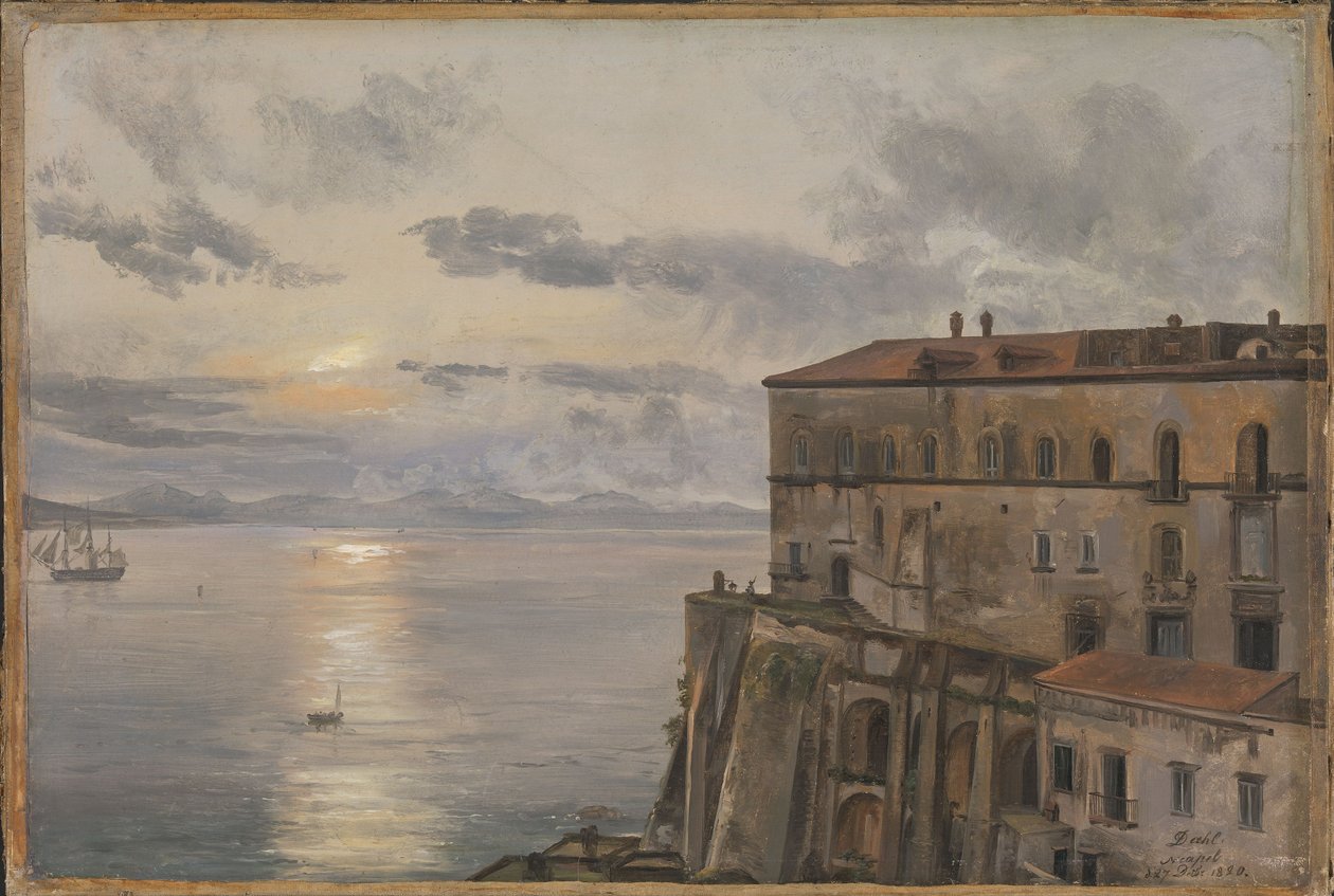 La caserma di Pizzofalcone, Napoli da Johan Christian Dahl
