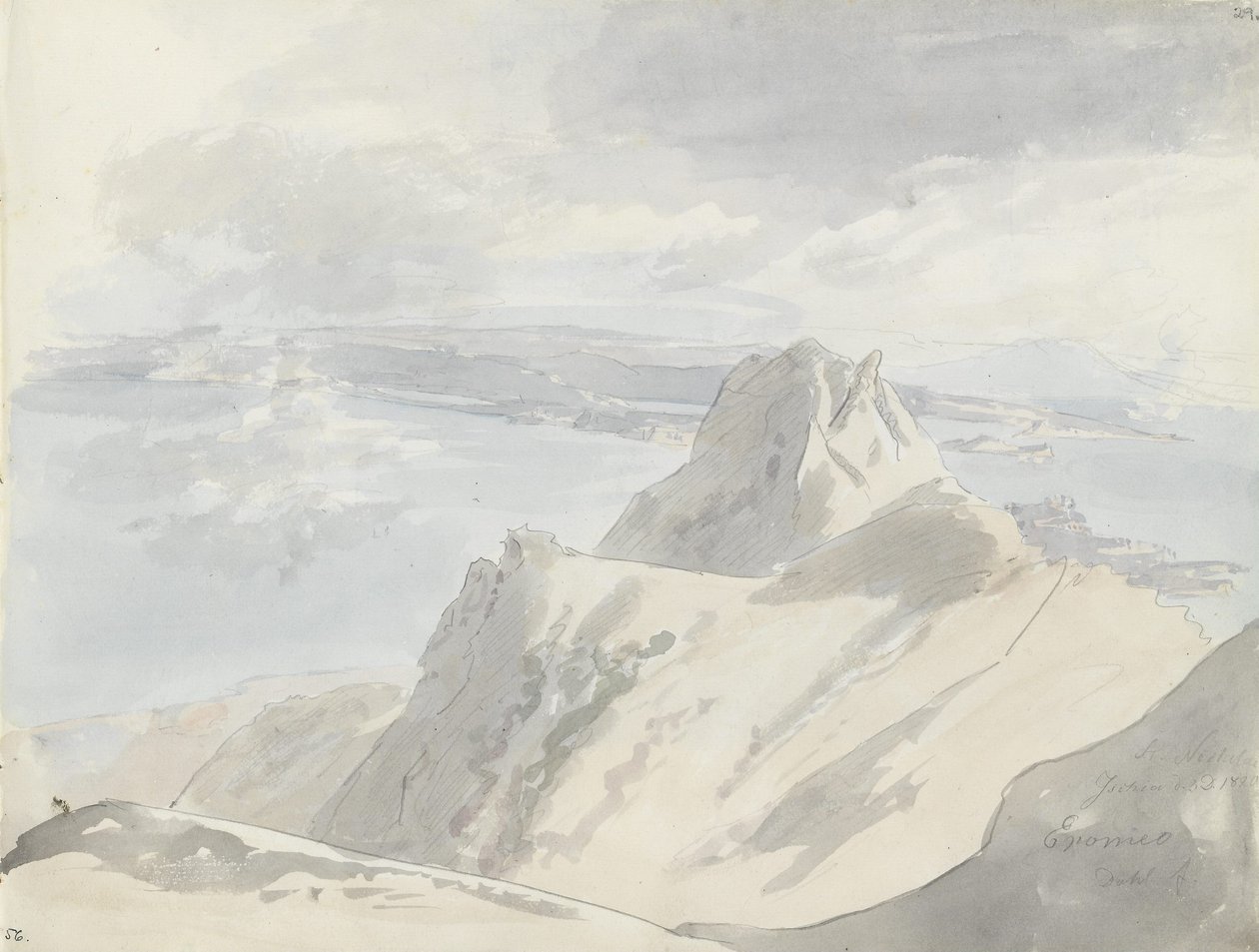Veduta del Golfo di Napoli dal Monte Epomeo, Ischia da Johan Christian Dahl