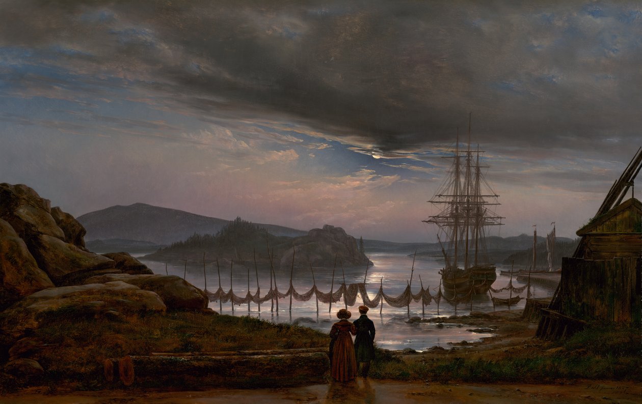 Vista dal Vaekero vicino a Christiania da Johan Christian Dahl