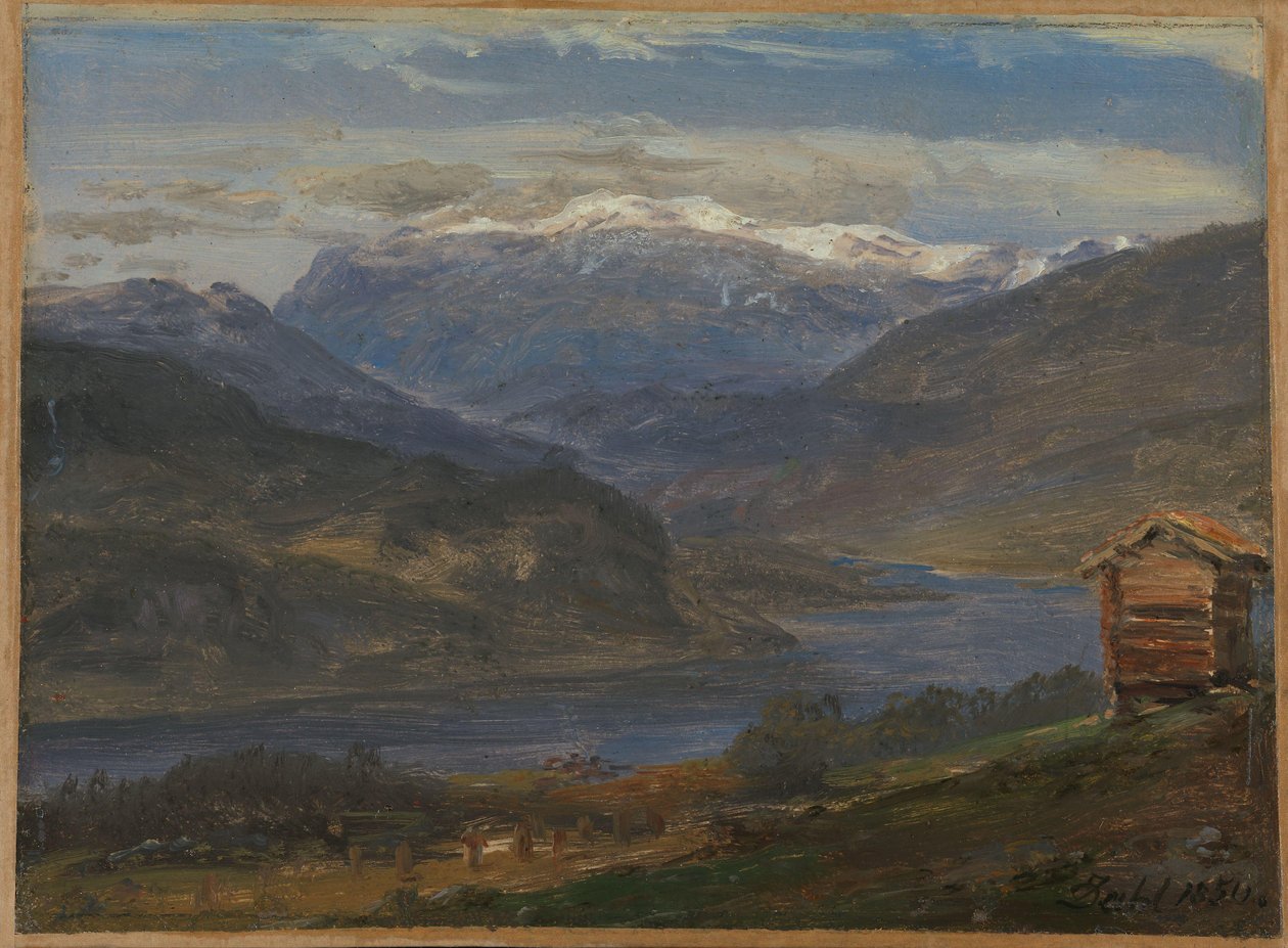 Vista su Hjelle a Valdres da Johan Christian Dahl