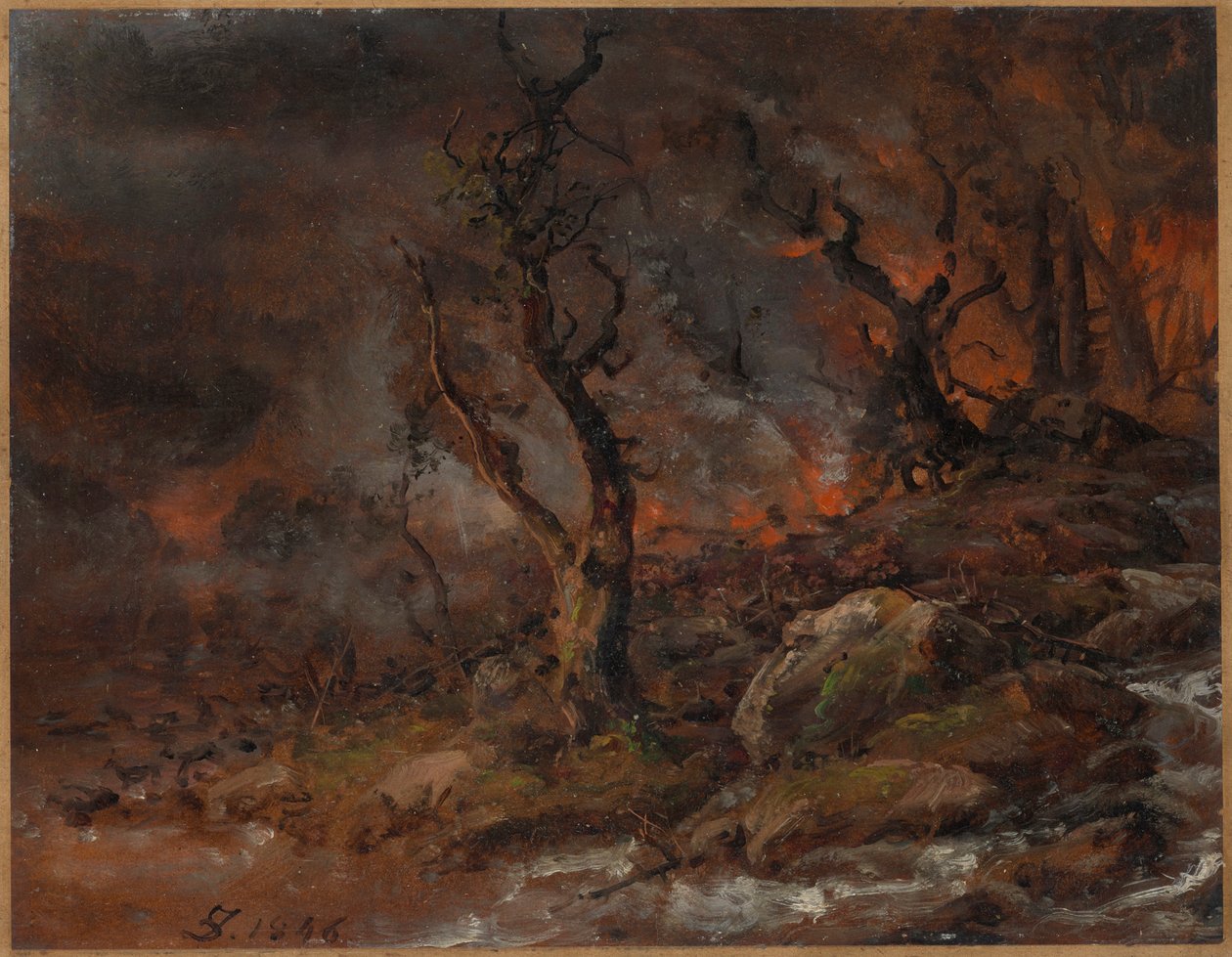 Incendio boschivo da Johan Christian Dahl