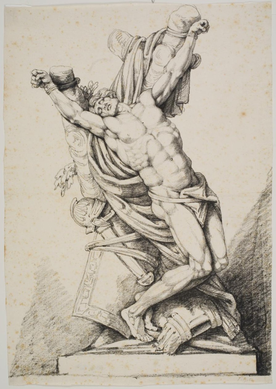 Guerriero nudo legato a un albero (Spartaco?) da Johan Christoph Petzold