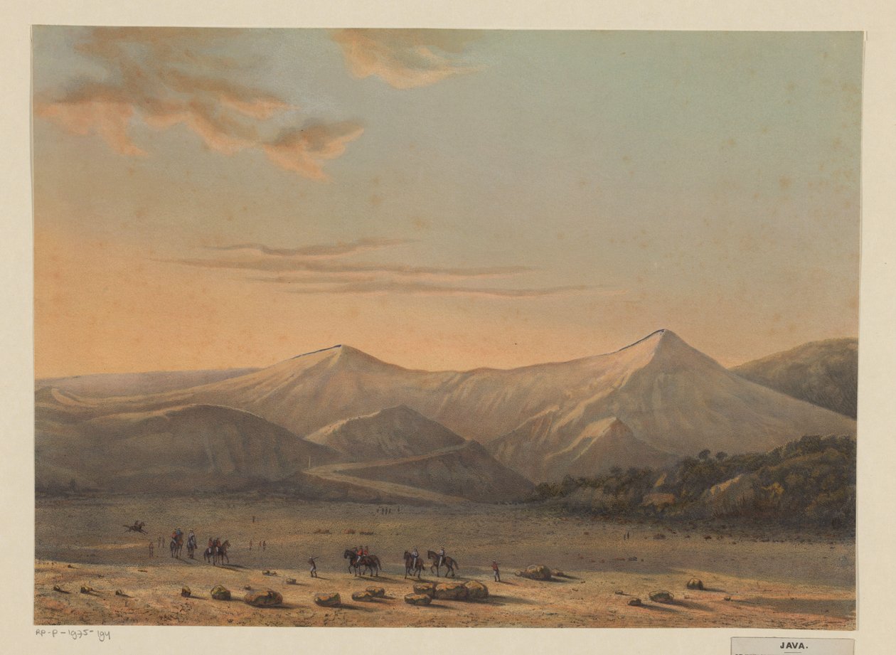 Veduta del vulcano Bromo da Johan Conrad Greive