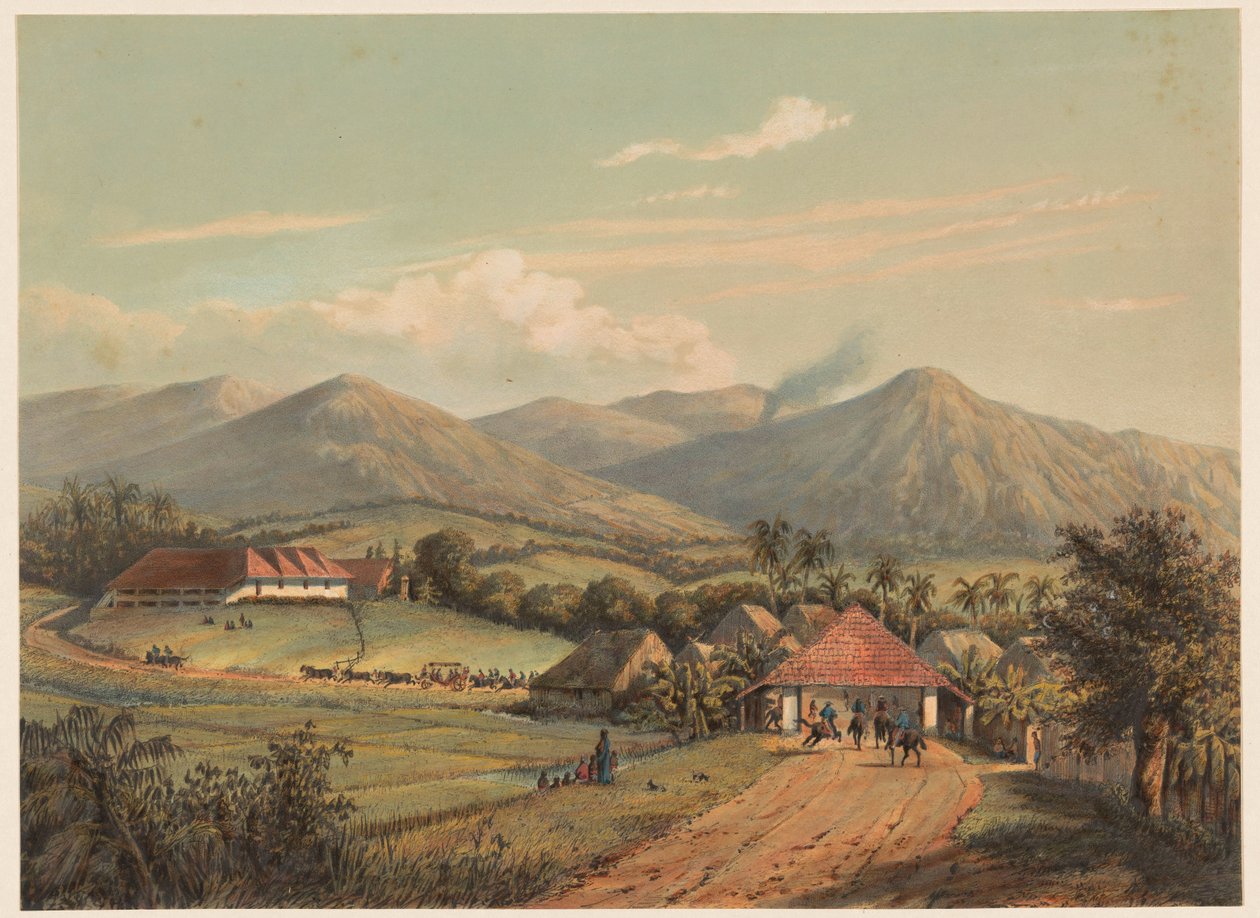 Veduta della strada tra Buitenzorg e Preanger da Johan Conrad Greive
