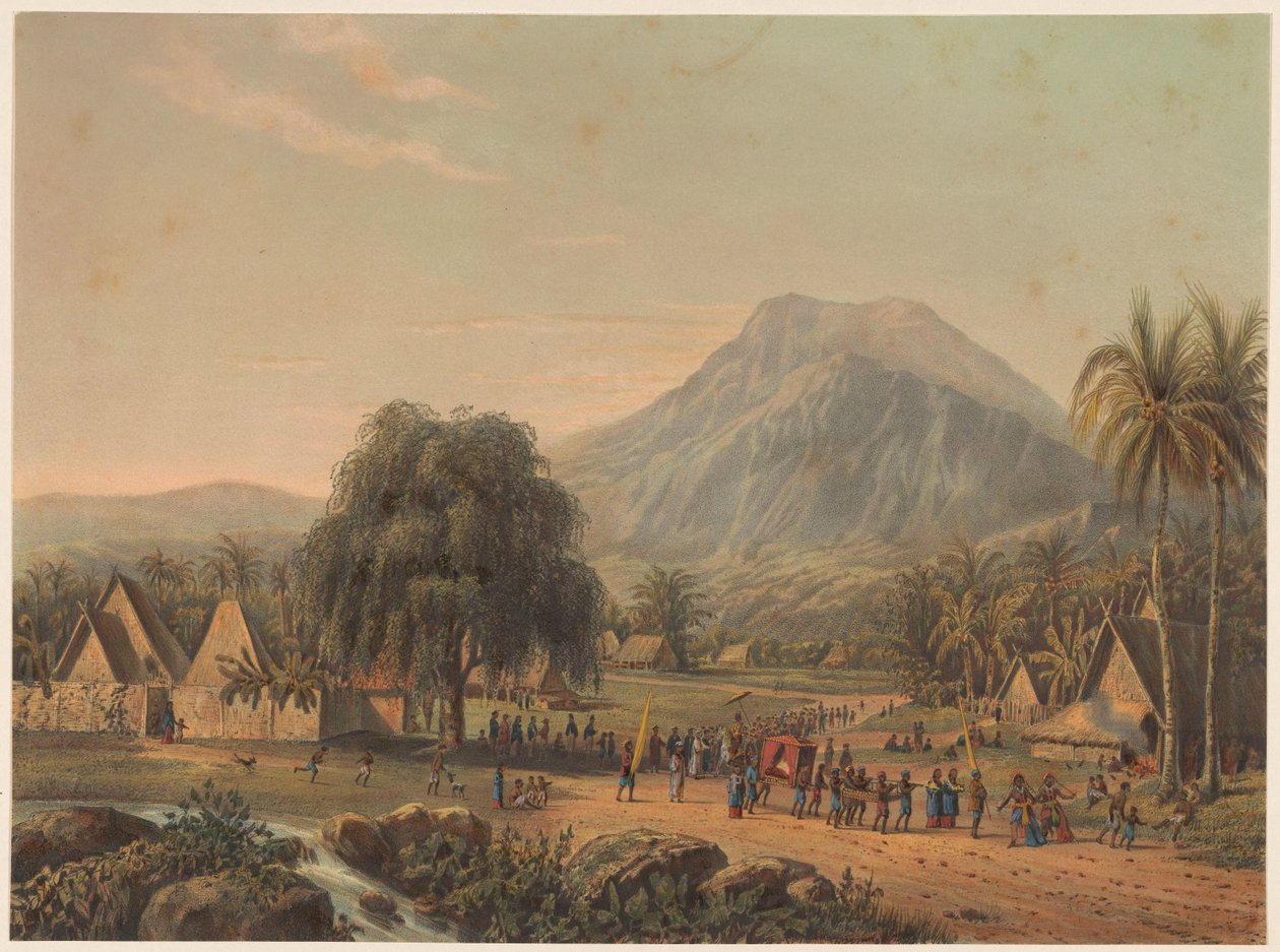 Processione nuziale ai piedi del monte Salak a Giava da Johan Conrad Greive