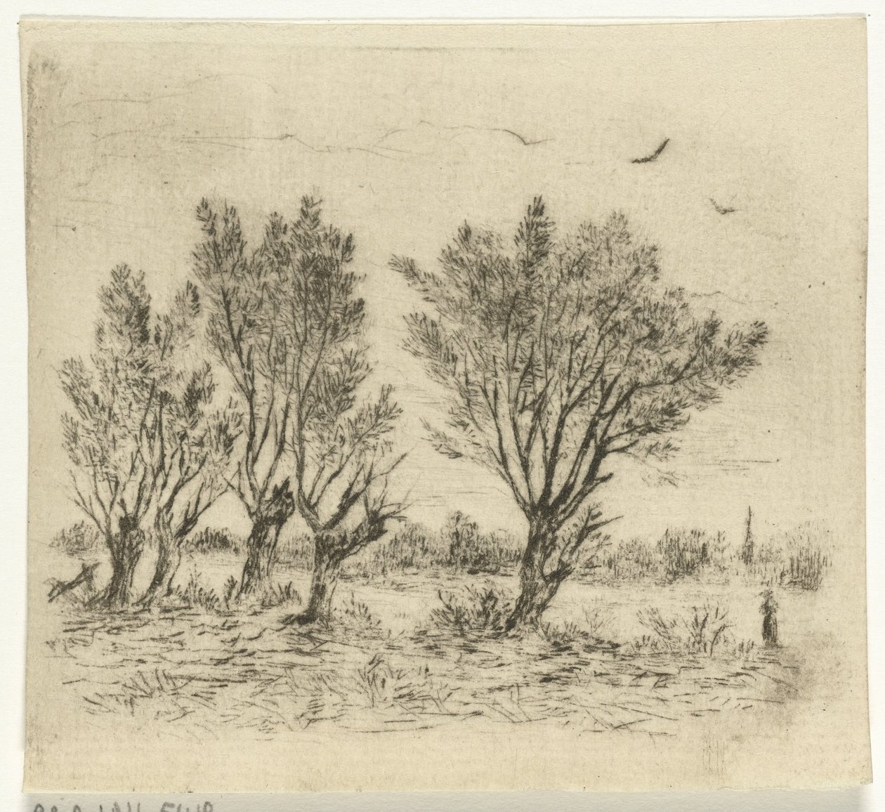 Fila di salici da Johan Frederik Croockewit