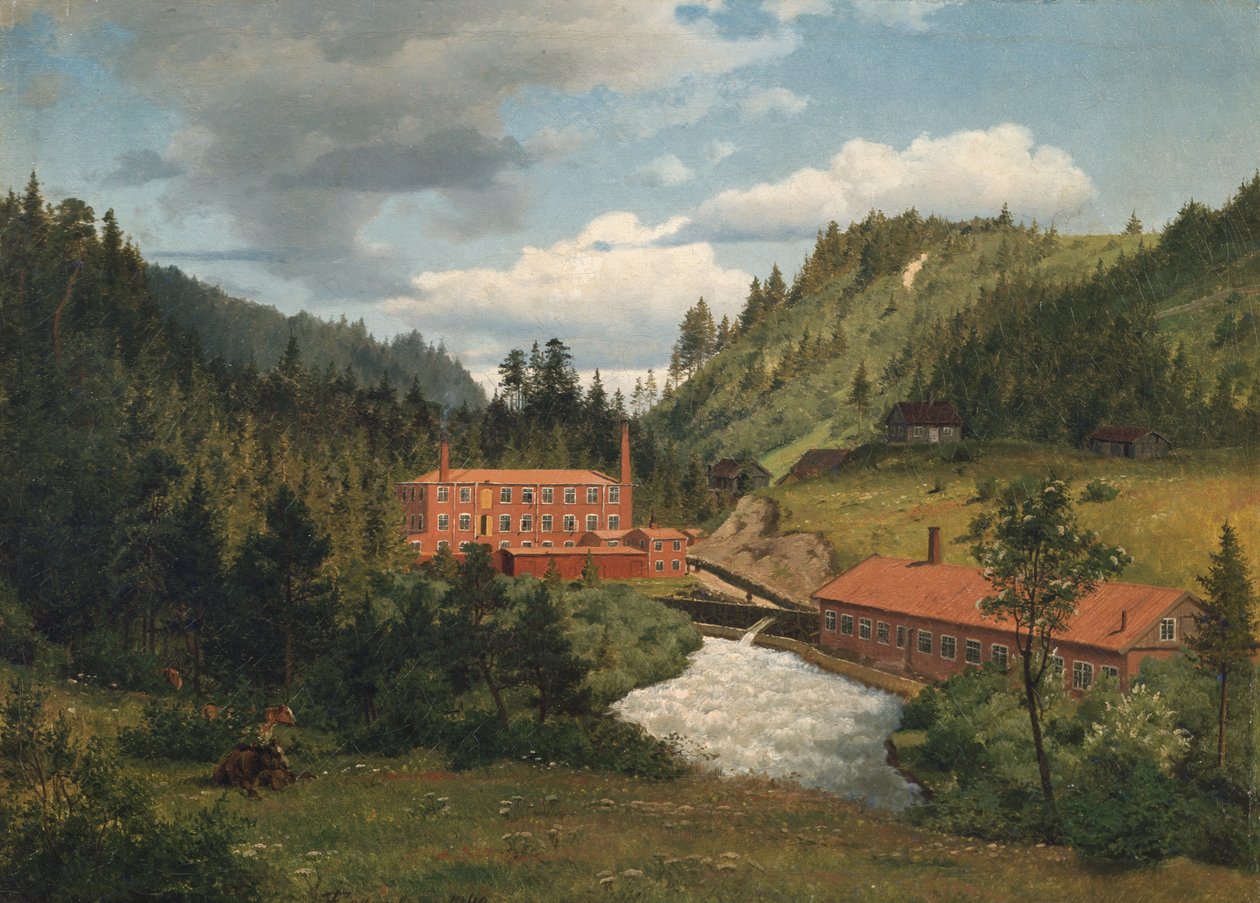 Il vecchio mulino di Maridalen da Johan Fredrik Eckersberg
