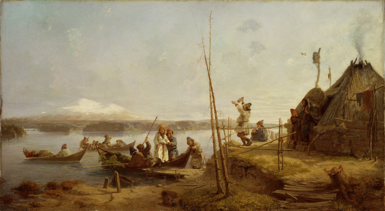 Ritorno della sposa al lago Hornavan da Johan Fredrik Hockert
