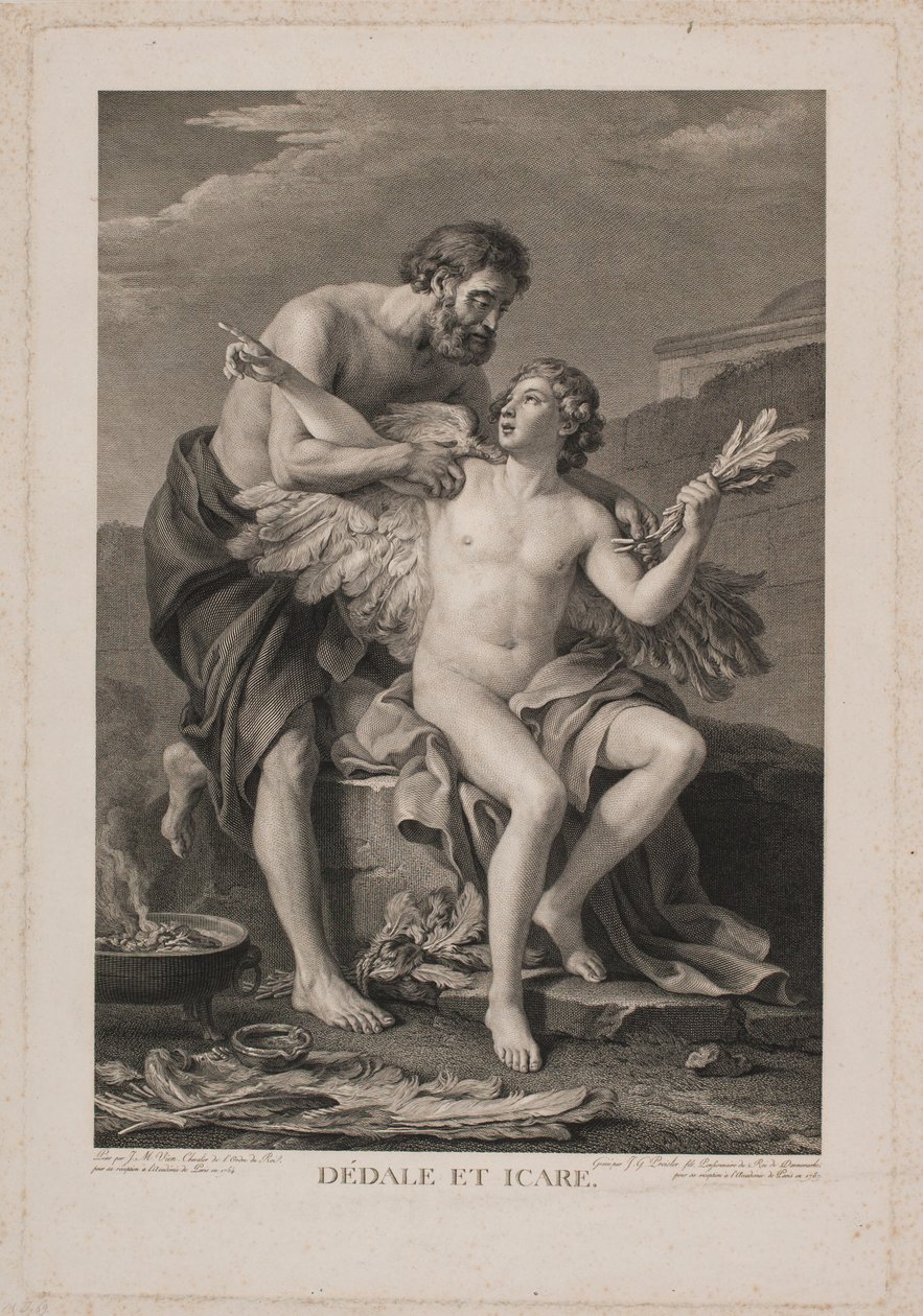 Dedalo e Icaro da Johan Georg Preisler