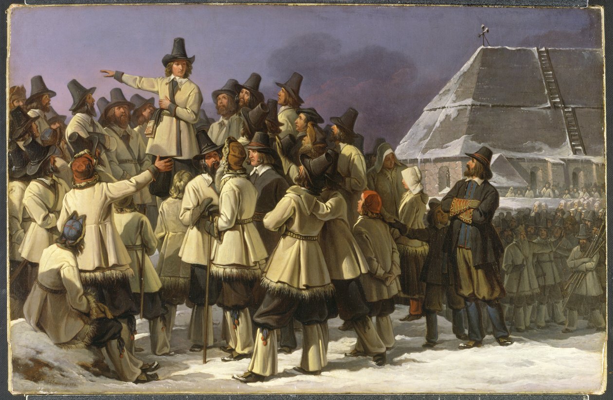Re Gustavo Vasa di Svezia si Rivolge agli Uomini di Dalarna a Mora da Johan Gustaf Sandberg