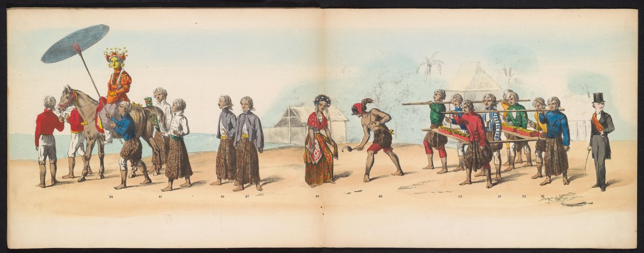 Mascherata degli studenti di Delft, 1857 (costume parade) da Johan Hendrik Hoffmeister