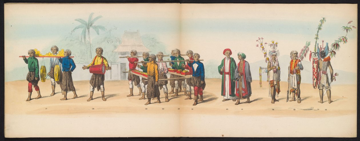 Mascherata degli studenti di Delft, 1857 (tavola 7) da Johan Hendrik Hoffmeister