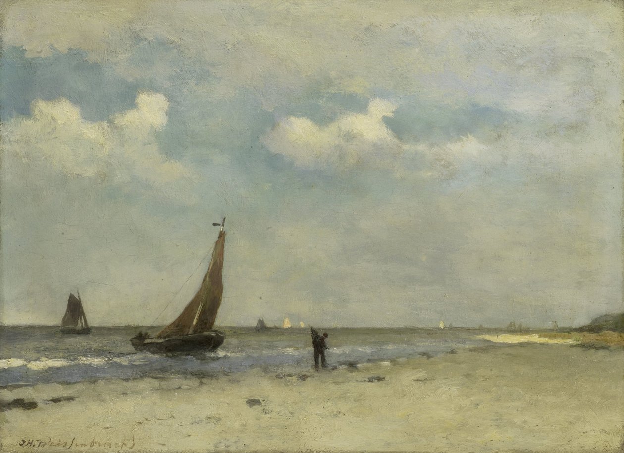 Scena di spiaggia da Johan Hendrik Weissenbruch