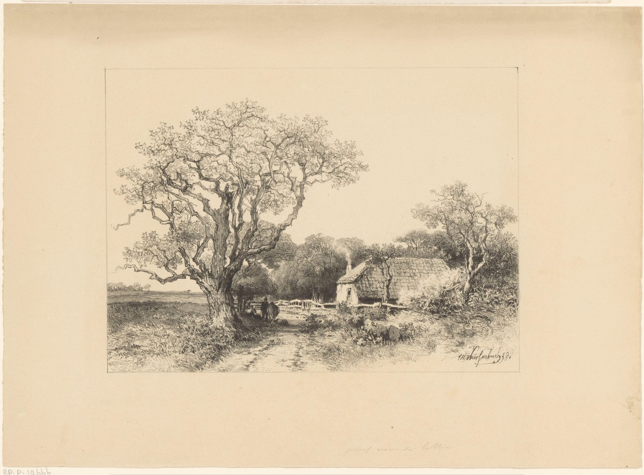 Paesaggio con fattoria da Johan Hendrik Weissenbruch