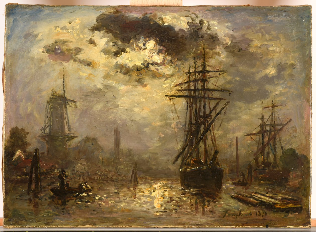 Francese: Les moulins de Rotterdam
Tedesco: I mulini di Rotterdam da Johan Jongkind
