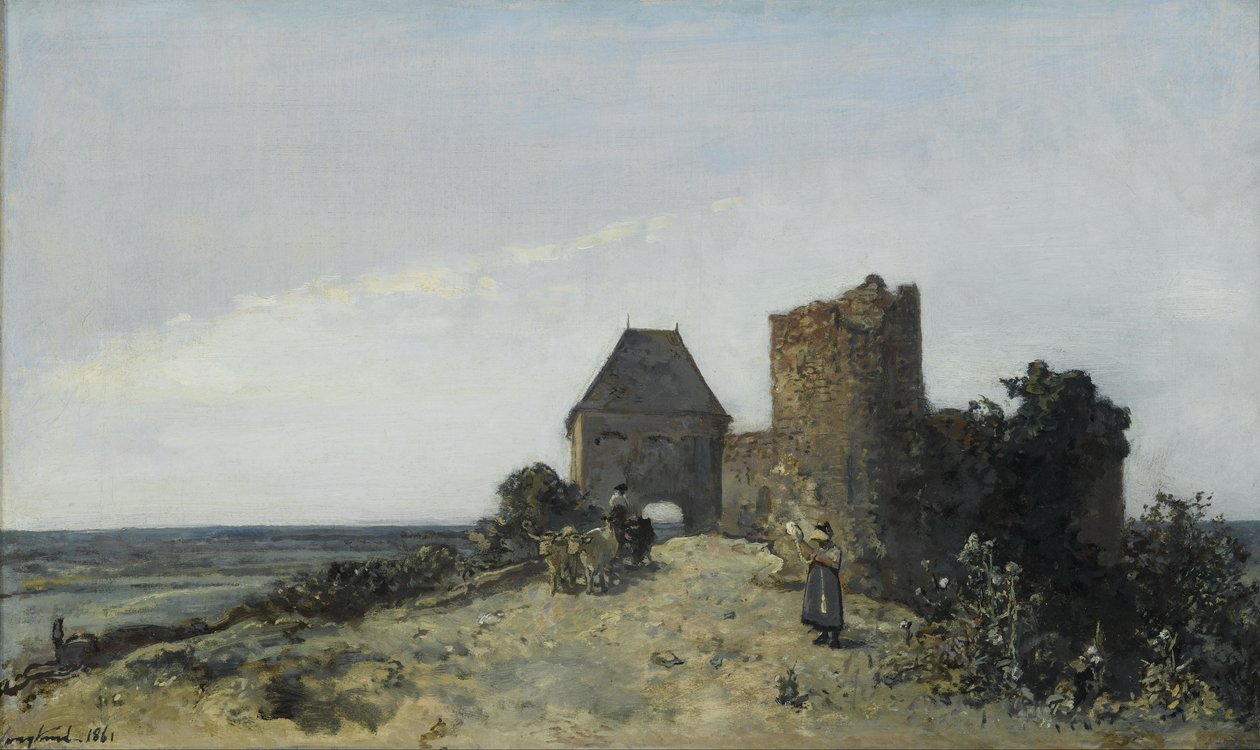 Rovine del castello di Rosemont da Johan Jongkind