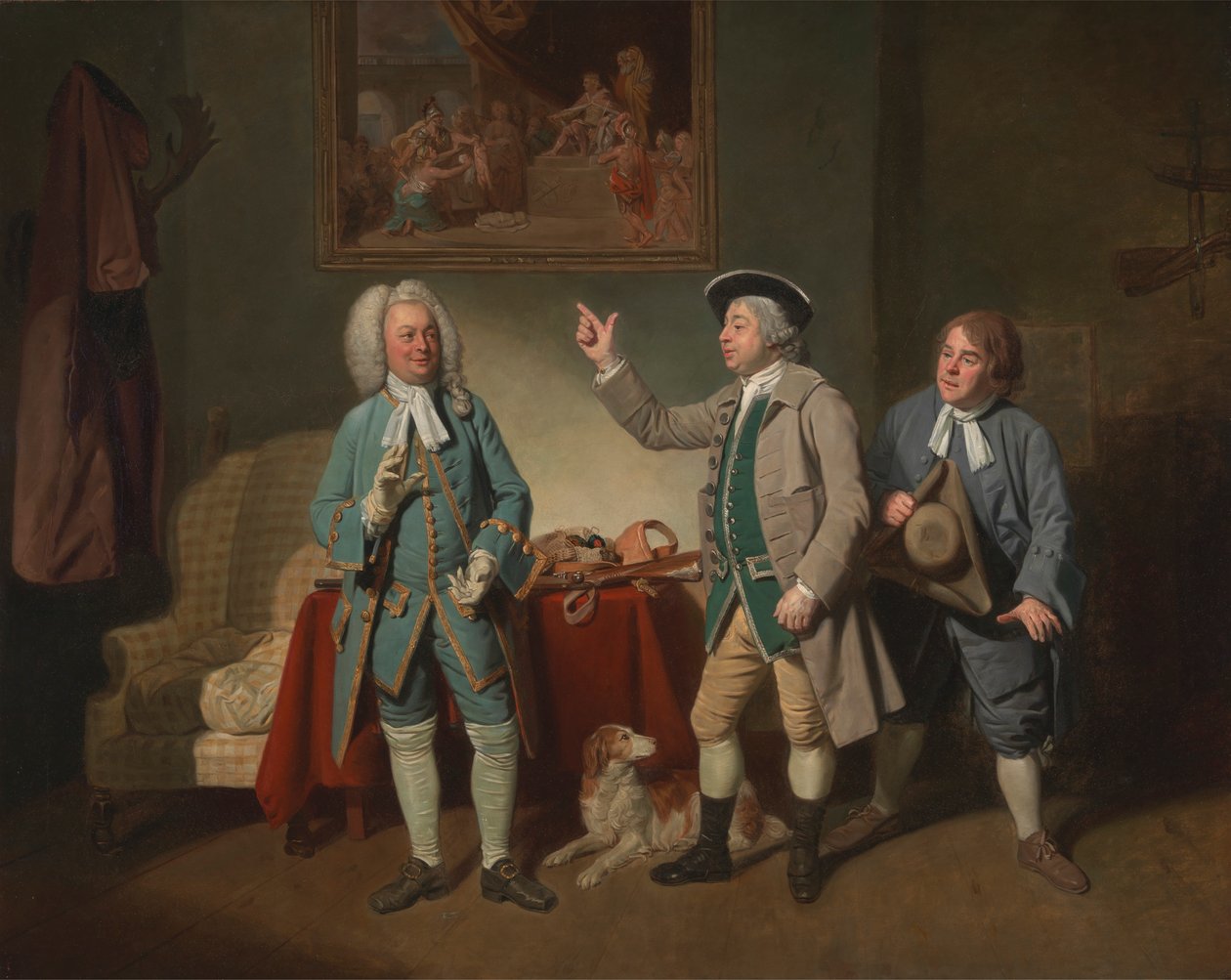 Edward Shuter, John Beard e John Dunstall in "Love in a Village" di Isaac Bickerton da Johan Joseph Zoffany RA