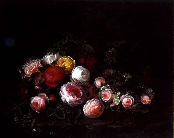 Rose in un paesaggio da Johan Laurents Jensen