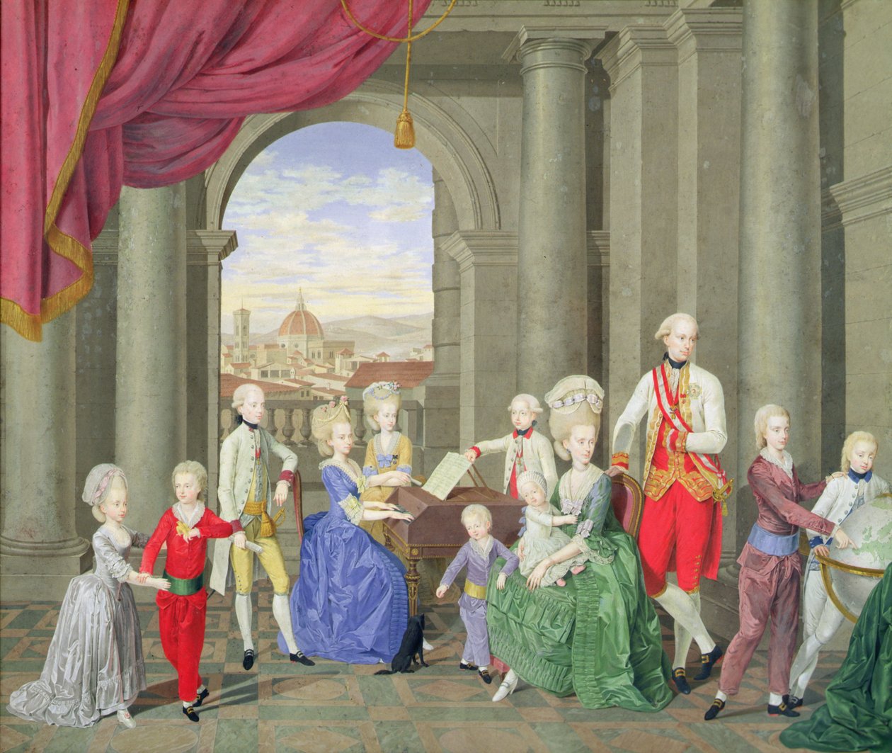 La famiglia di Pietro Leopoldo, Granduca di Toscana (1747-92), poi Leopoldo II, Sacro Romano Imperatore, ca.1782 da Johan Moll
