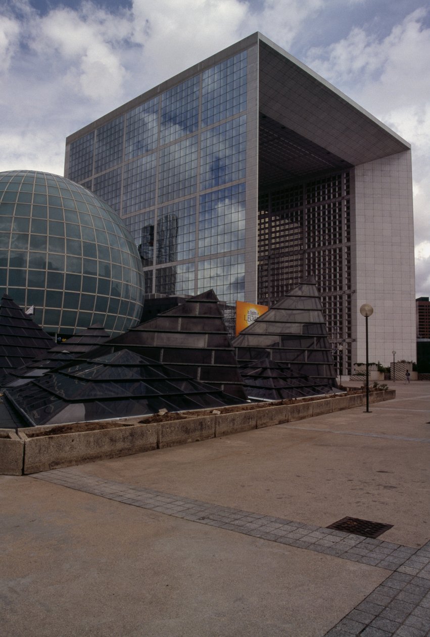 Edifici del quartiere La Defense, Parigi, Ile-de-France, Francia, Dettaglio da Johan Otto von & Andreu Paul (1938 2018) Spreckelsen