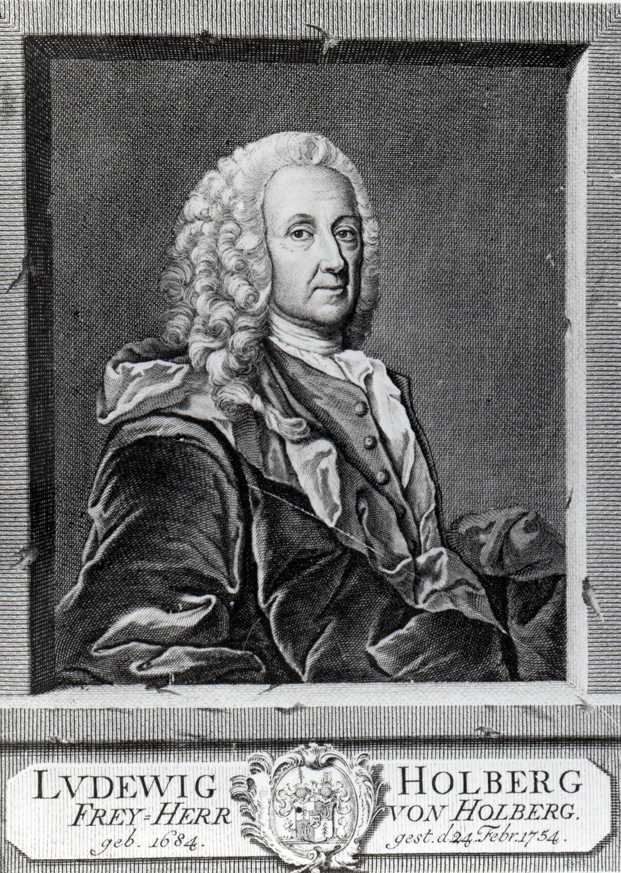 Ludvig Holberg, inciso da Johann Martin Bernigeroth, 1757 da Johan Roselius