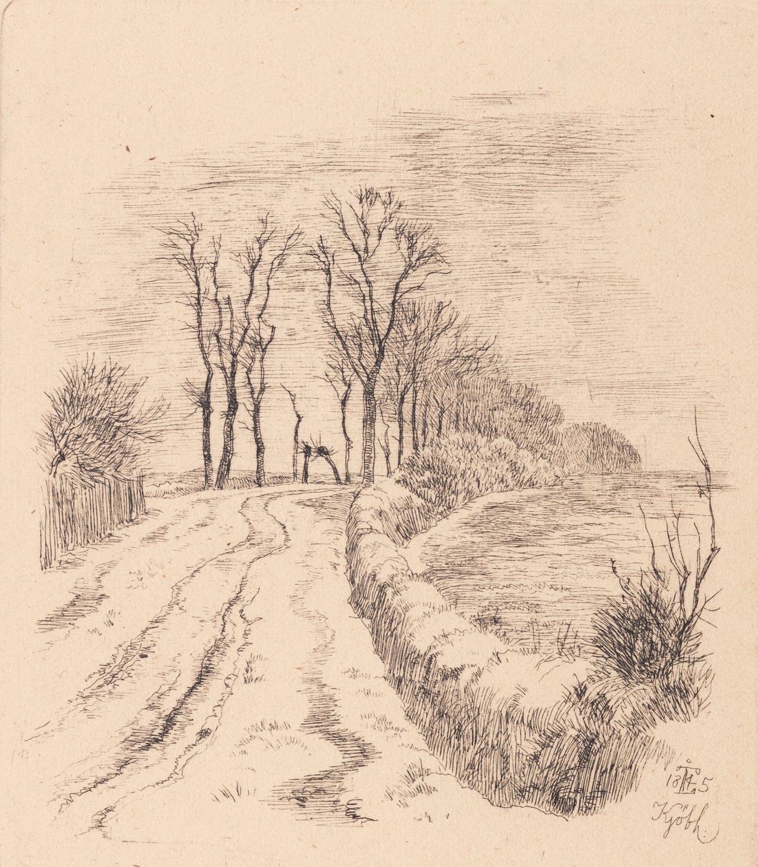 Viale a Vallø da Johan Thomas Lundbye