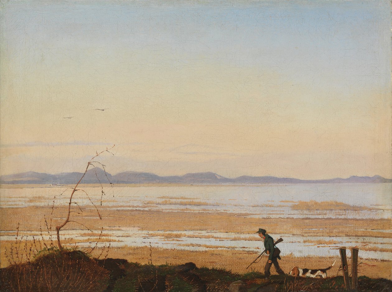 Una Sera accanto al Lago Arresø, ca. 1837 da Johan Thomas Lundbye