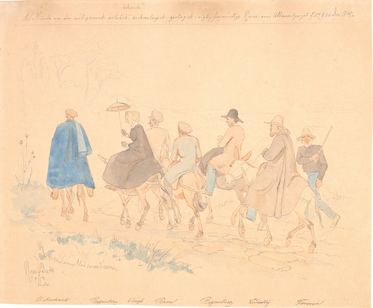 Viaggiatori danesi in escursione da Johan Thomas Lundbye