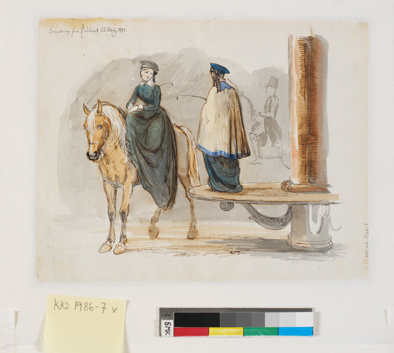 «Ricordo del maneggio. 22 marzo 1844.» da Johan Thomas Lundbye