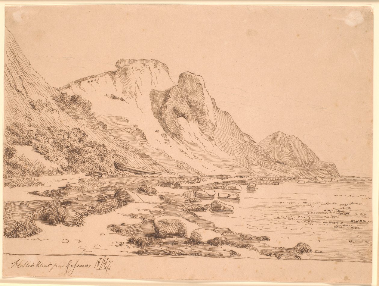 Scogliera di Hellede da Johan Thomas Lundbye