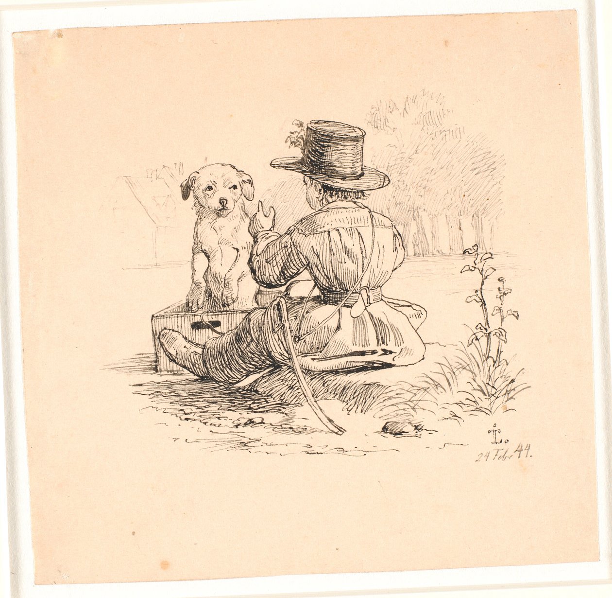 Il giro in carrozza. Illustrazione per "Fabler for Børn" di Kaalund. Vedi commento dal catalogo delle stampe da Johan Thomas Lundbye