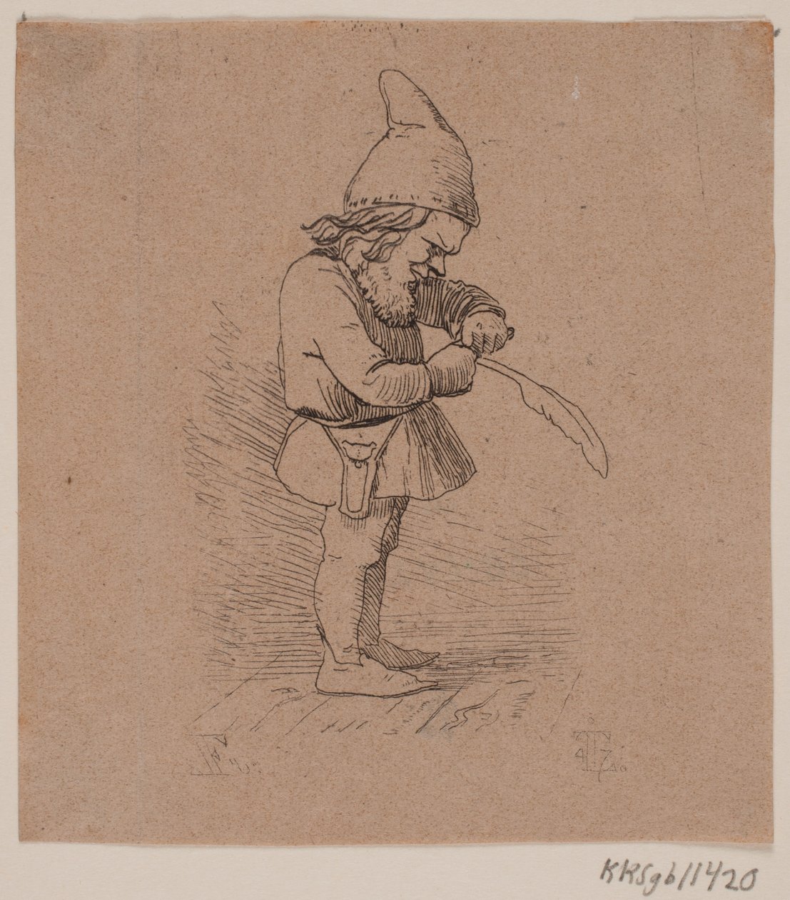 Nisse che taglia una penna da Johan Thomas Lundbye