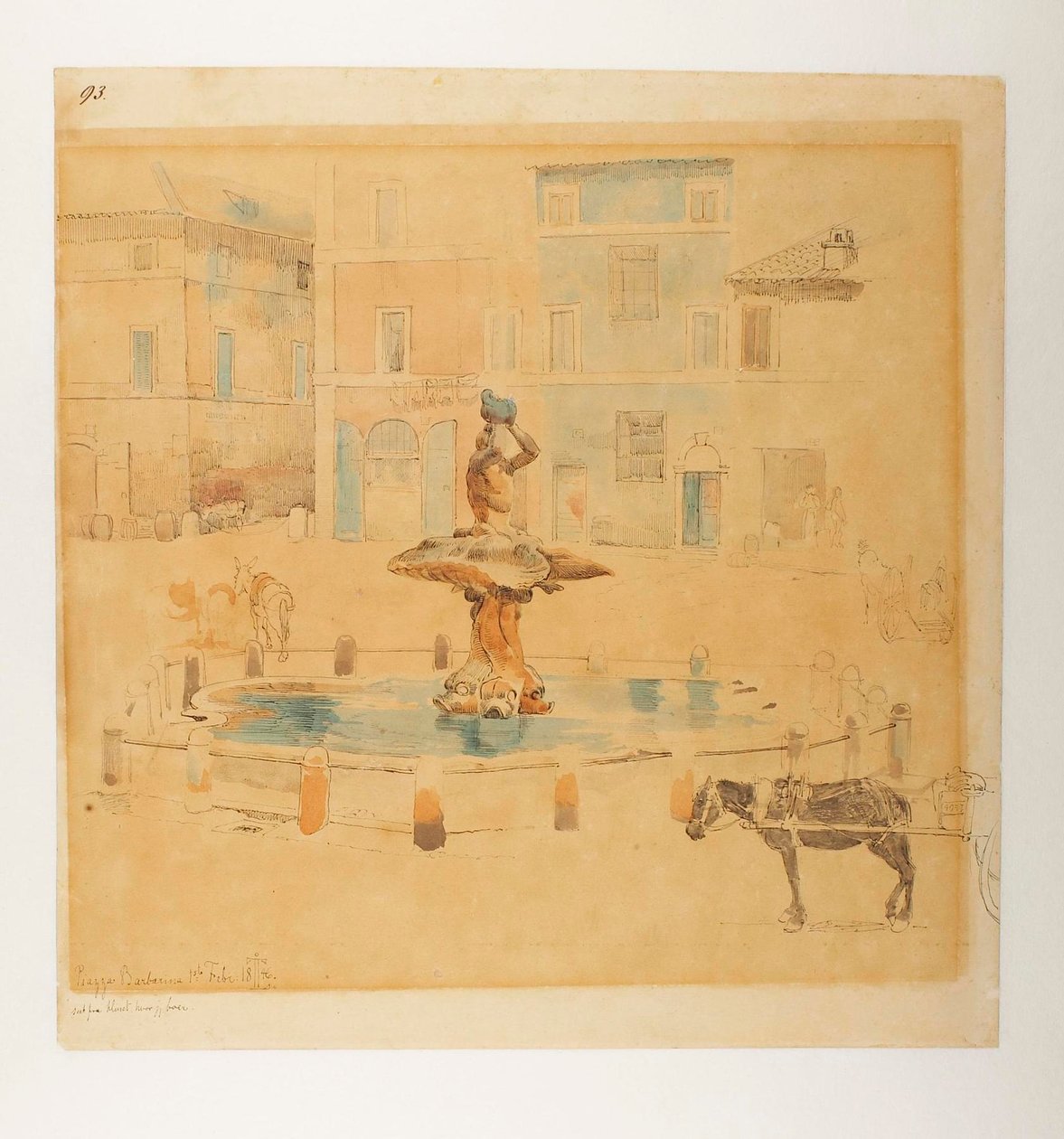 Piazza Barberini da Johan Thomas Lundbye
