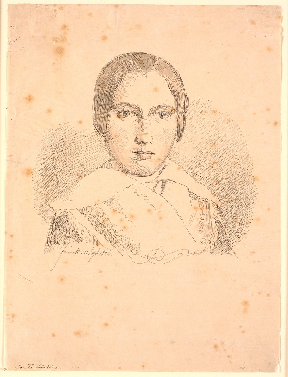 Ritratto di una giovane ragazza da Johan Thomas Lundbye