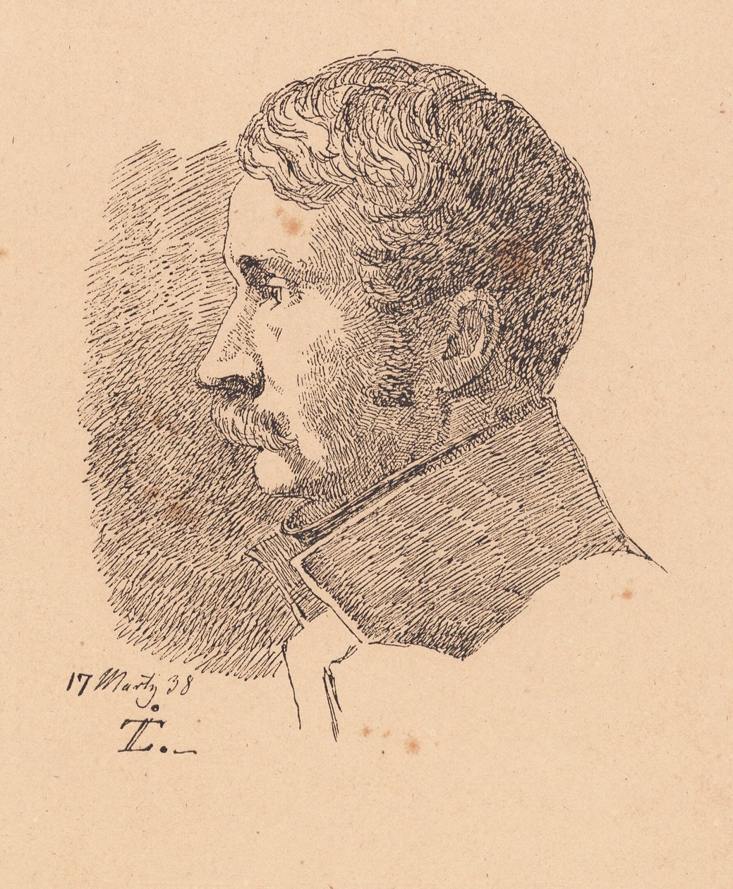 Ritratto di profilo del fratello maggiore dell