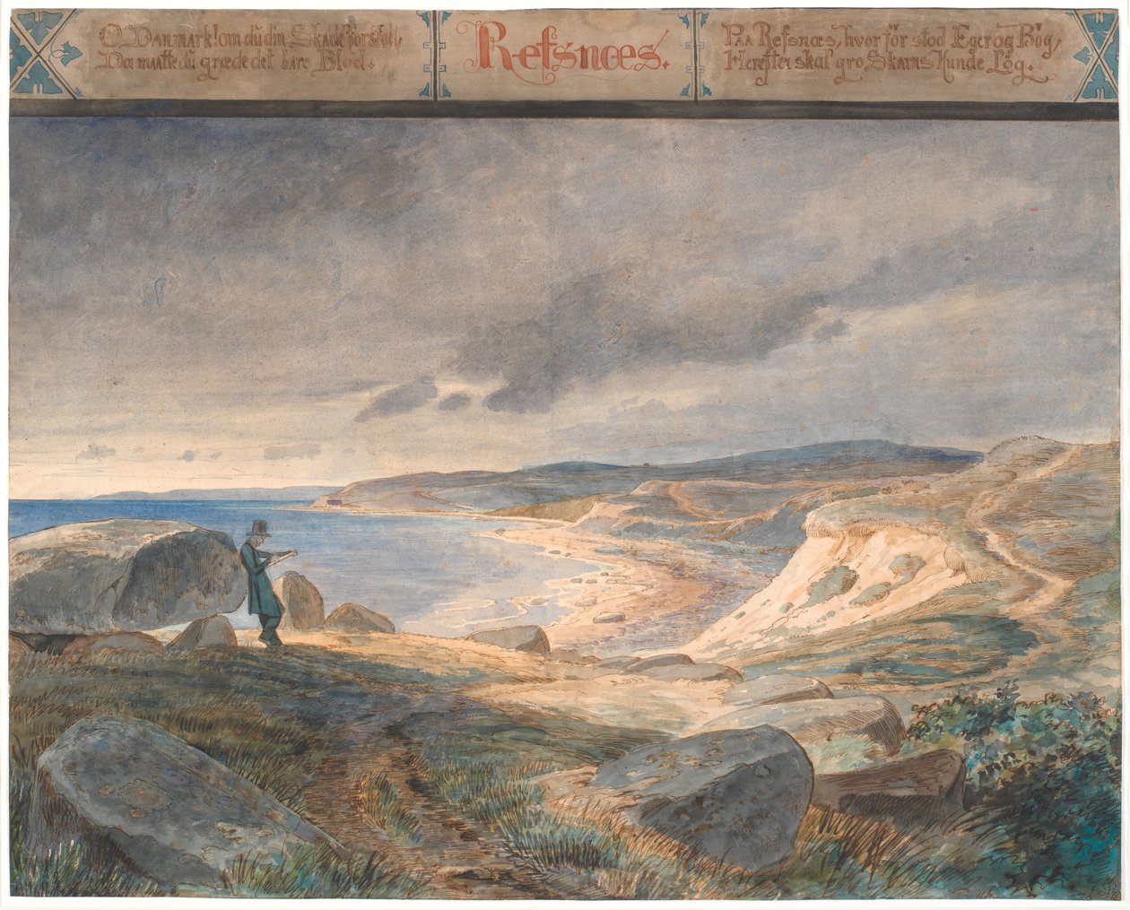 Refsnæs, paesaggio costiero da Johan Thomas Lundbye