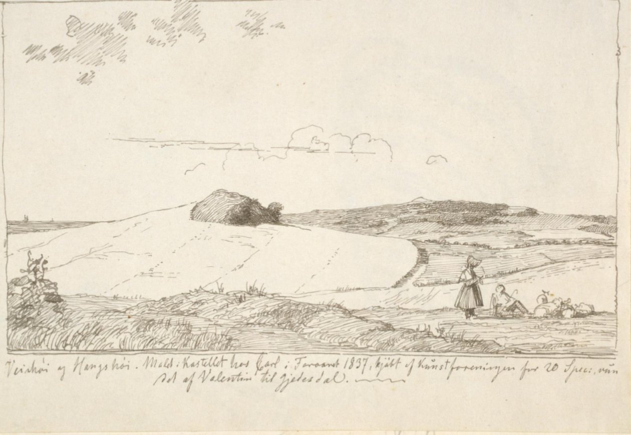 Paesaggio della Selandia. Sullo sfondo Vejrhøj da Johan Thomas Lundbye