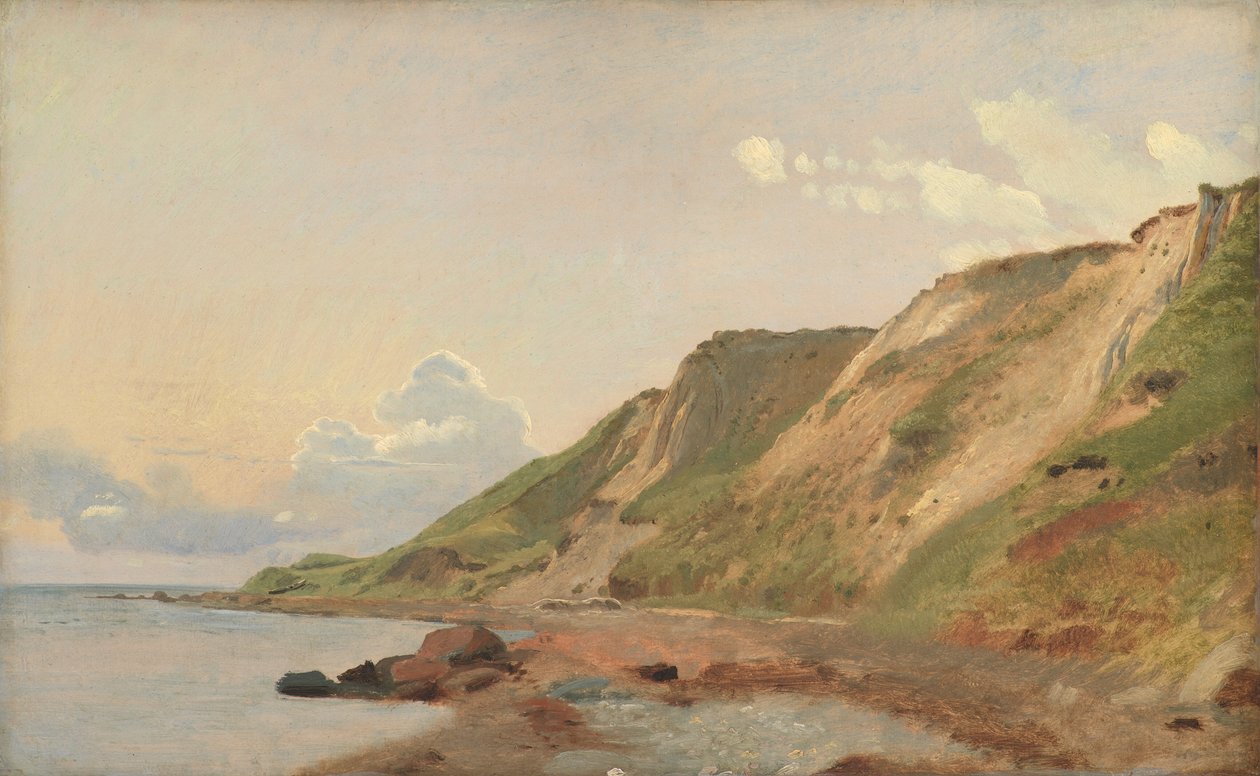 Studio delle scogliere sulla costa sud di Refsnæs da Johan Thomas Lundbye