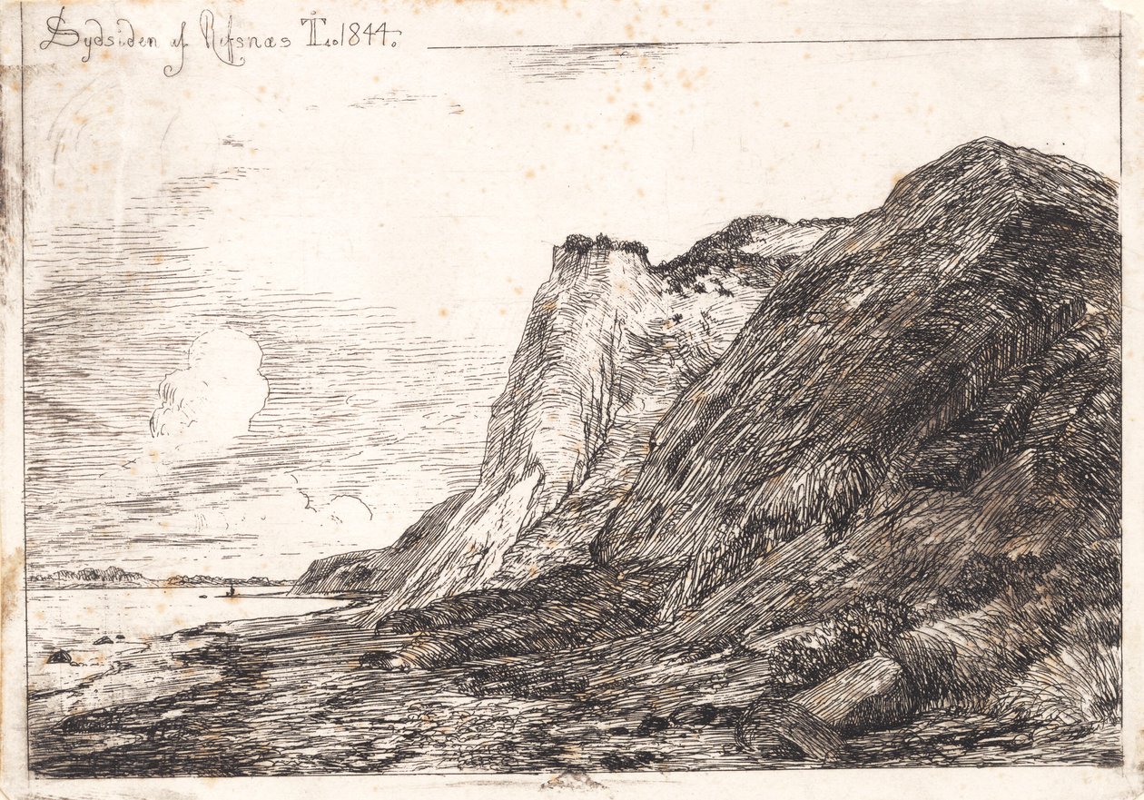 Il lato sud di Refnæs da Johan Thomas Lundbye